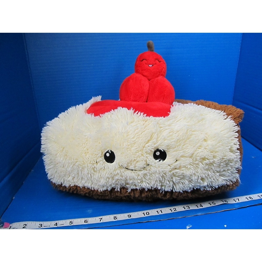 Squishable retired RARE 15" comfort foods plush cherry cheesecake pie